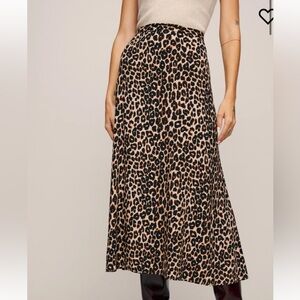 Reformation Animal Print MIDI Bea skirt